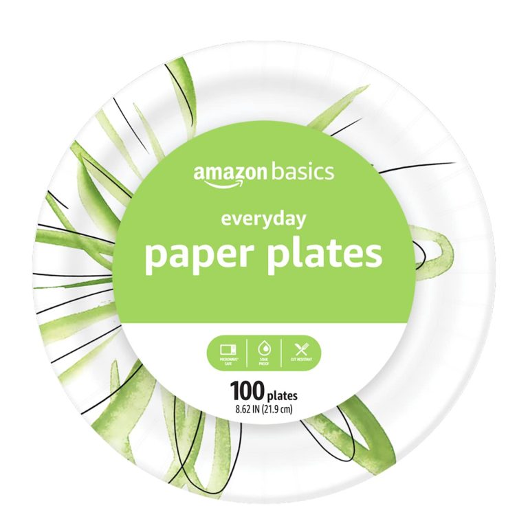 Amazon Basics Paper Plates 8.62 Inch