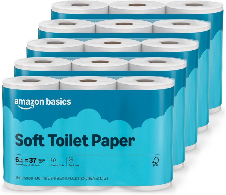 Amazon Basics 2-Ply Soft Toilet Paper, 30 Rolls (5 Packs of 6) Review
