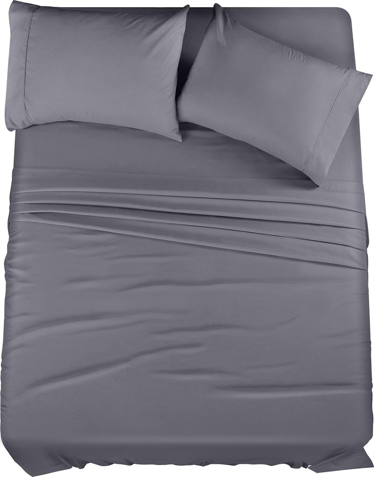 Utopia Bedding Queen Sheet Set – 4 Piece Bed Sheets for Queen Size Bed, Soft and Breathable Microfiber, Includes 1 Fitted Sheet, 1 Flat Sheet and 2 Pillowcases (Grey) Review