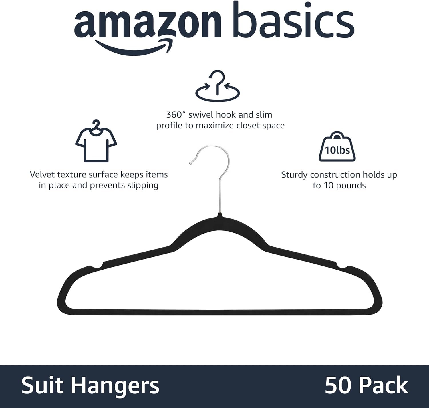 Amazon Basics Suit Clothes Hangers