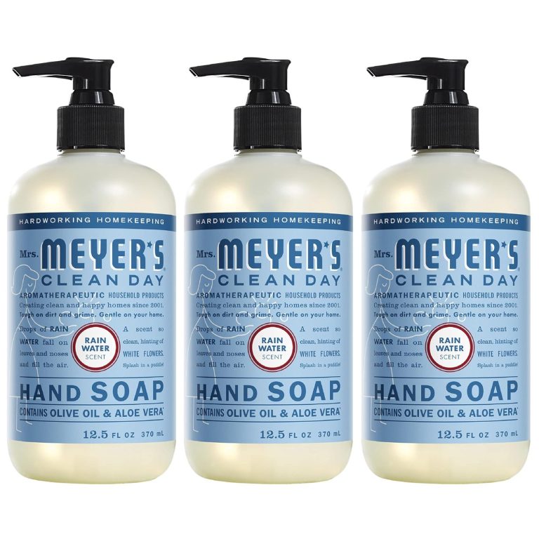 MRS. MEYER’S CLEAN DAY Hand Soap, Made with Essential Oils, Biodegradable Formula, Rain Water, 12.5 fl. oz – Pack of 3 Review
