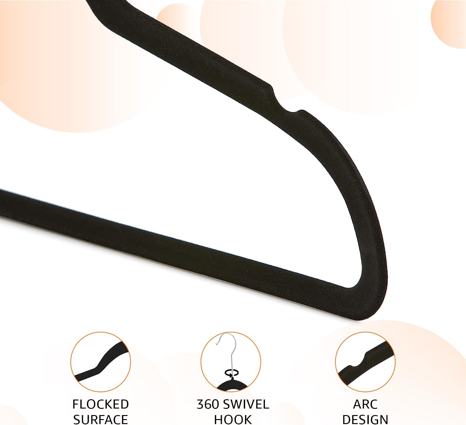 Amazon Basics Black Velvet Hangers