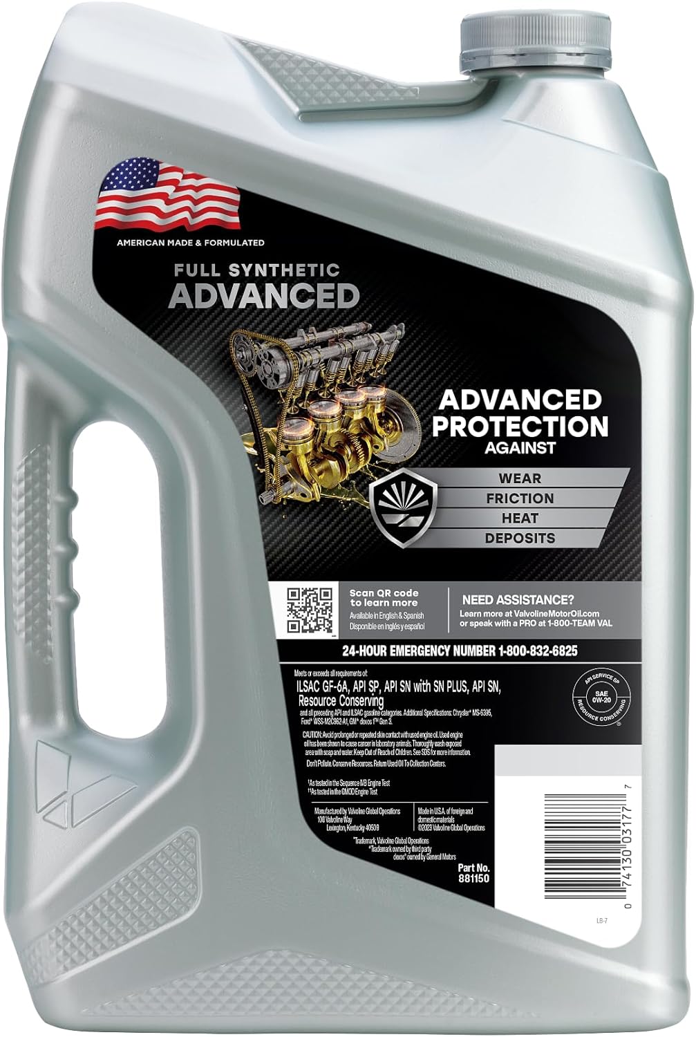 Valvoline Advanced Full Synthetic Motor Oil