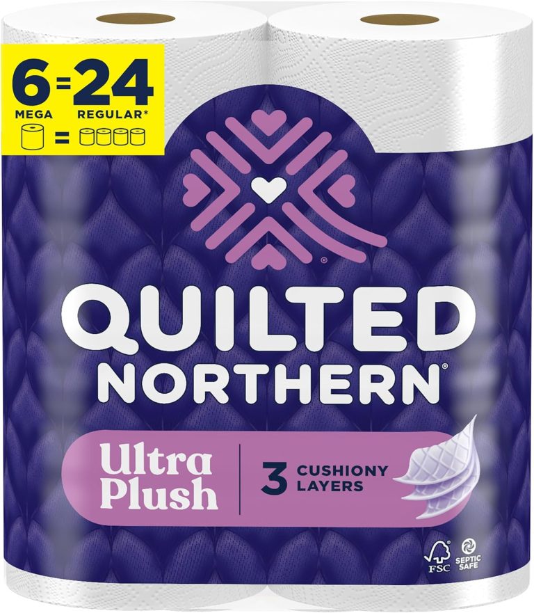Quilted Northern Ultra Plush Toilet Paper, 6 Mega Rolls = 24 Regular Rolls, 3X Thicker*, 3 Ply Soft Toilet Tissue Review