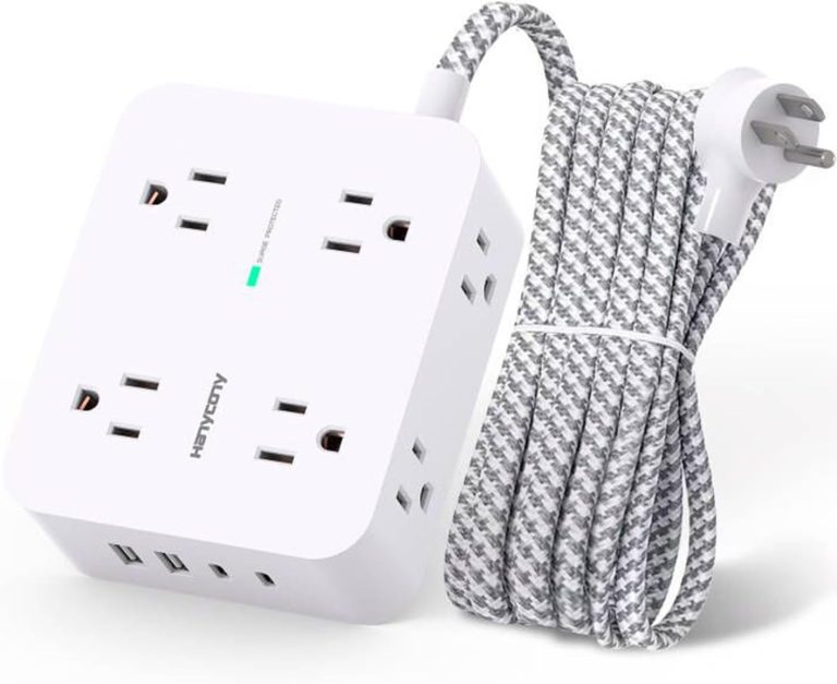 Surge Protector Power Strip – HANYCONY 8 Outlets 4 USB