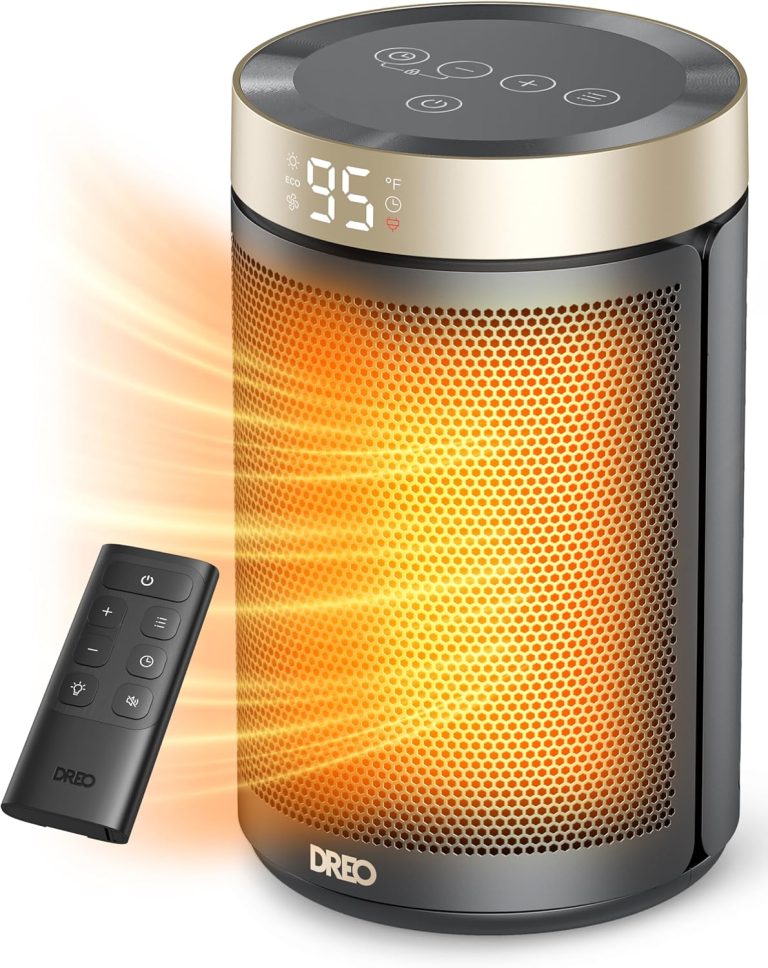 Dreo Space Heater, Portable Electric Heaters for Indoor Use with Thermostat and Remote, 2024 Upgraded, Digital Display, 12H Timer, 5 Mode, 1500W PTC Ceramic Fast Safety Heat for Office Bedroom Home Review