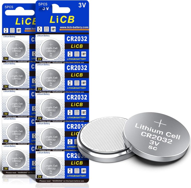 LiCB CR2032 3V Lithium Battery 10-Pack, 10 Count Bulk