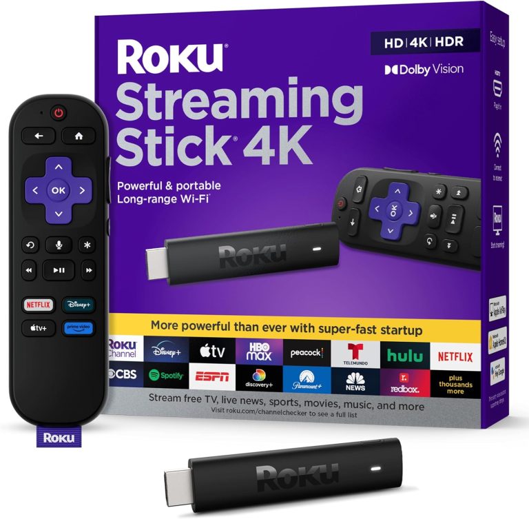 Roku Streaming Stick 4K — HDR & Dolby Vision, Voice Remote