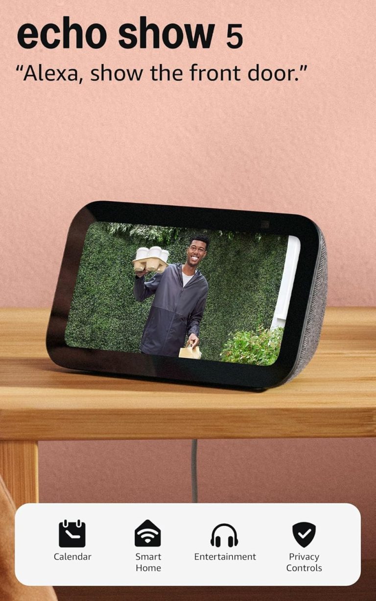 Amazon Echo Show 5 Smart Display with Alexa – Charcoal