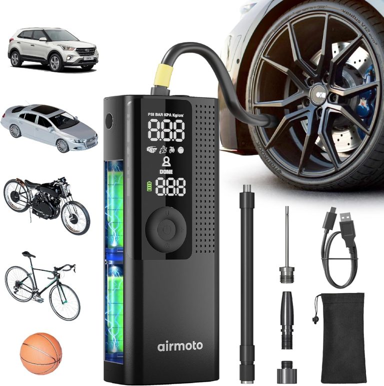 Airmoto Tire Inflator Portable Air Compressor Cordless