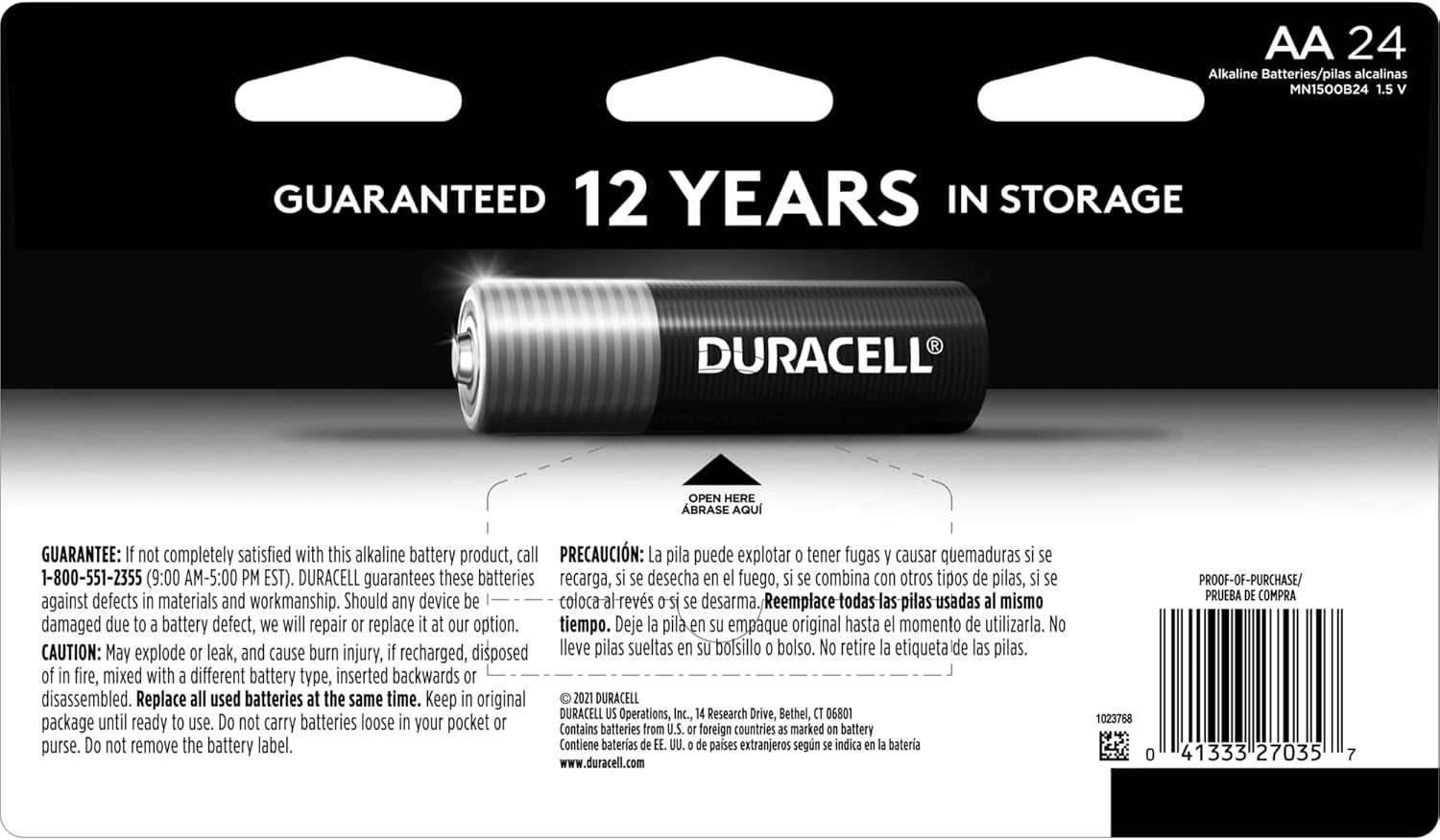 Duracell Coppertop AA Batteries overview image