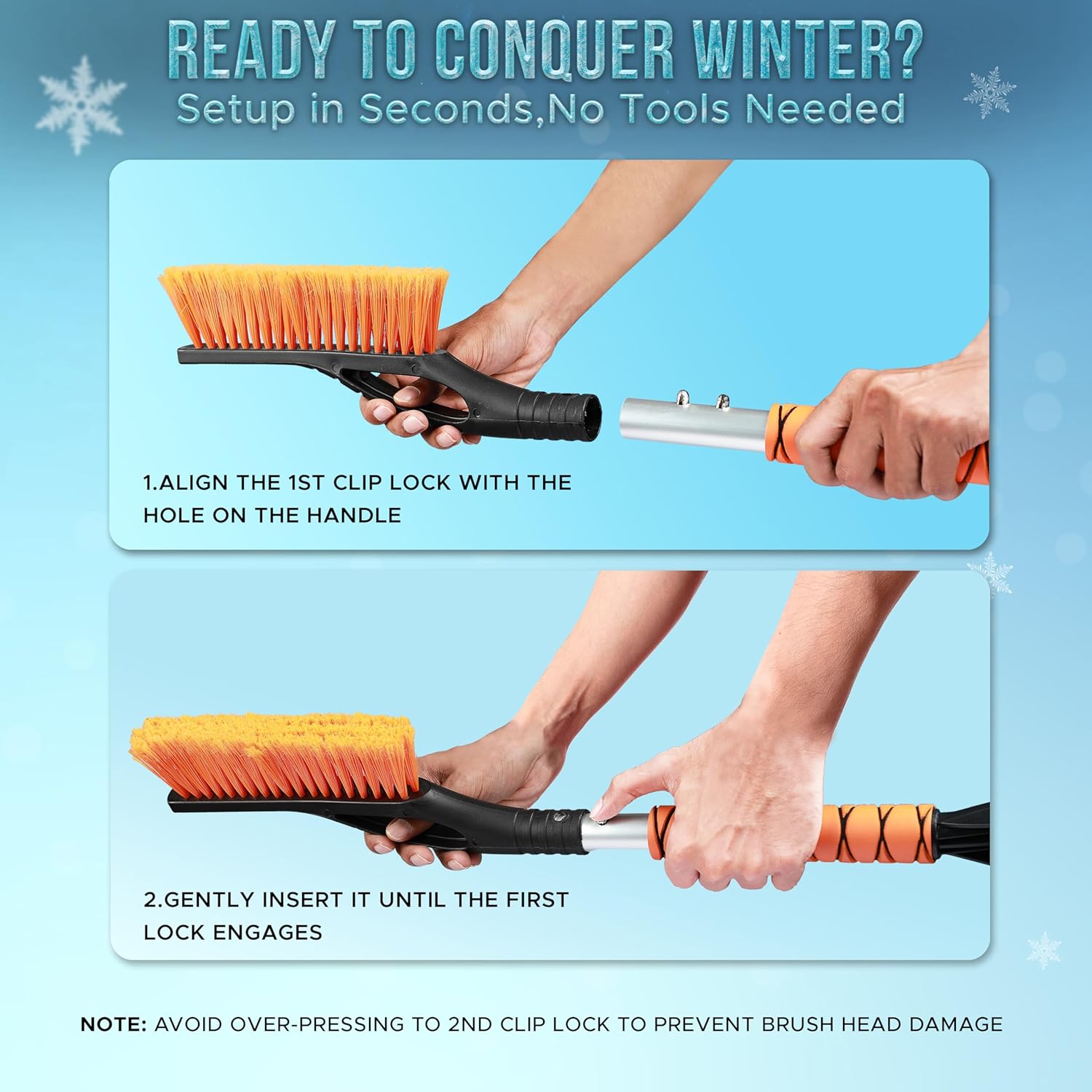 EcoNour snow brush and scraper pair