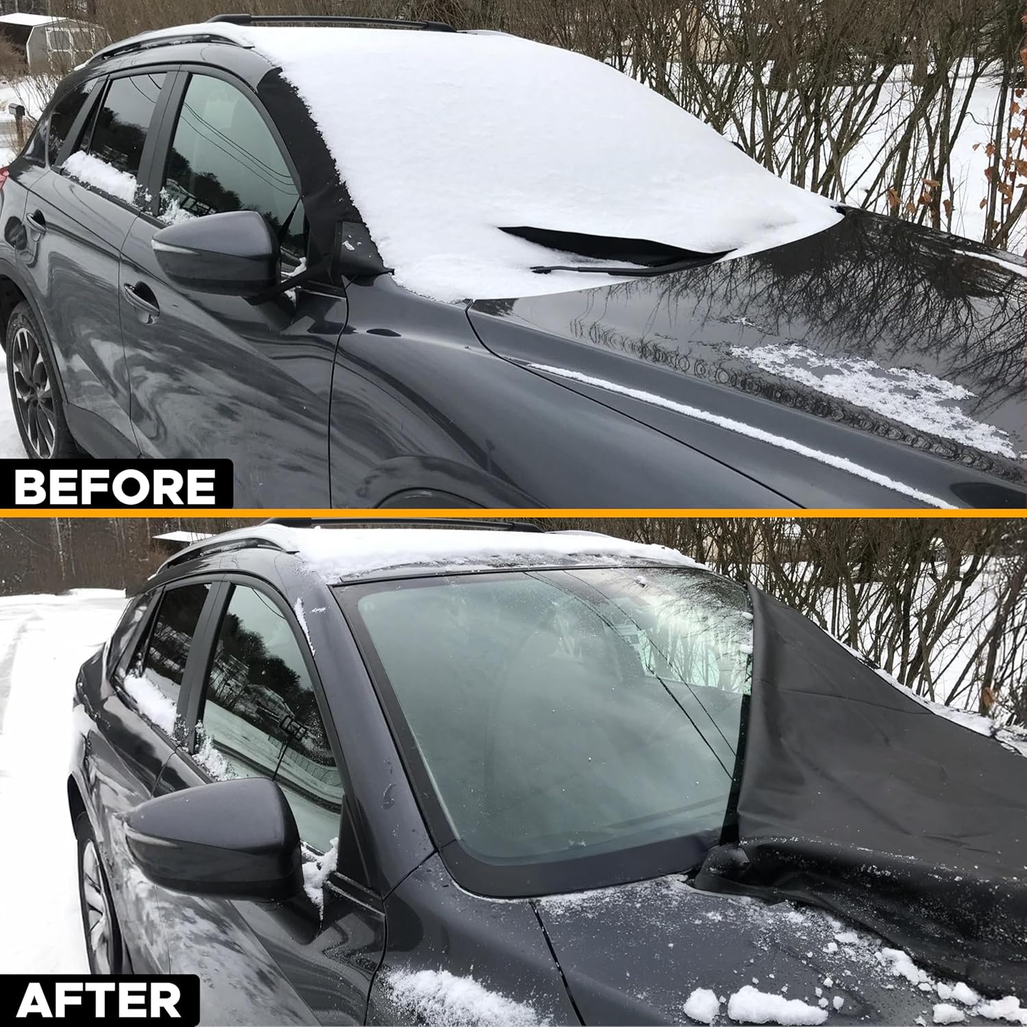 EcoNour Windshield Cover folded for storage