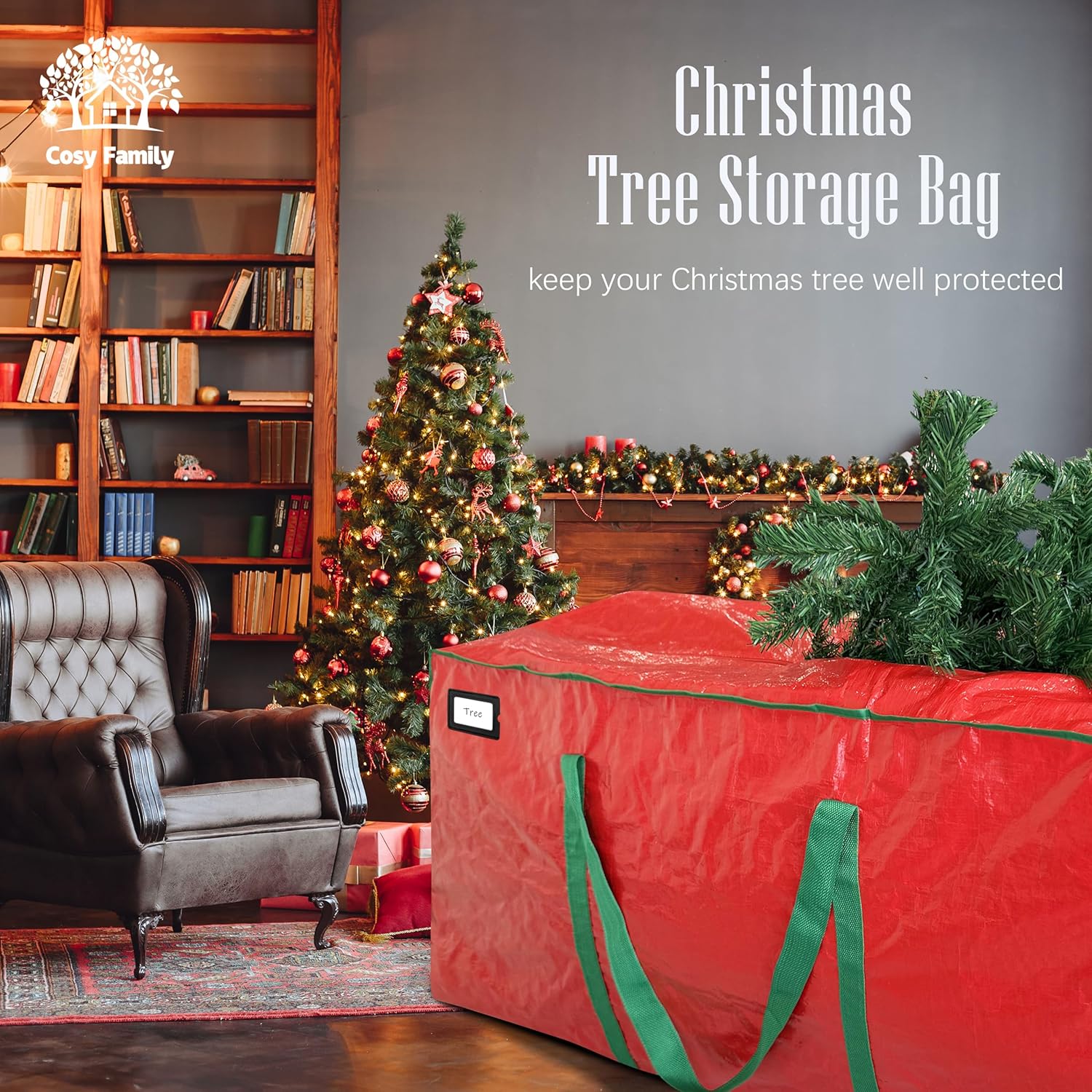 Cosy Family 7.5 ft Christmas tree storage bag