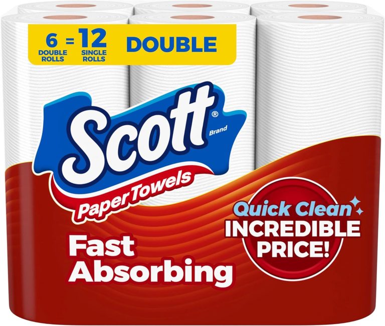 Scott Paper Towels Choose-A-Sheet 6 Double Rolls 12 Regular