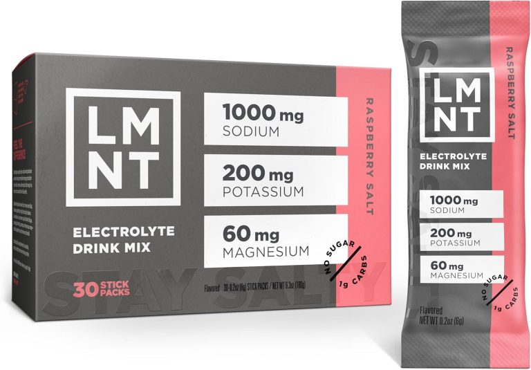 LMNT Zero Sugar Electrolytes Raspberry Salt – 30ct