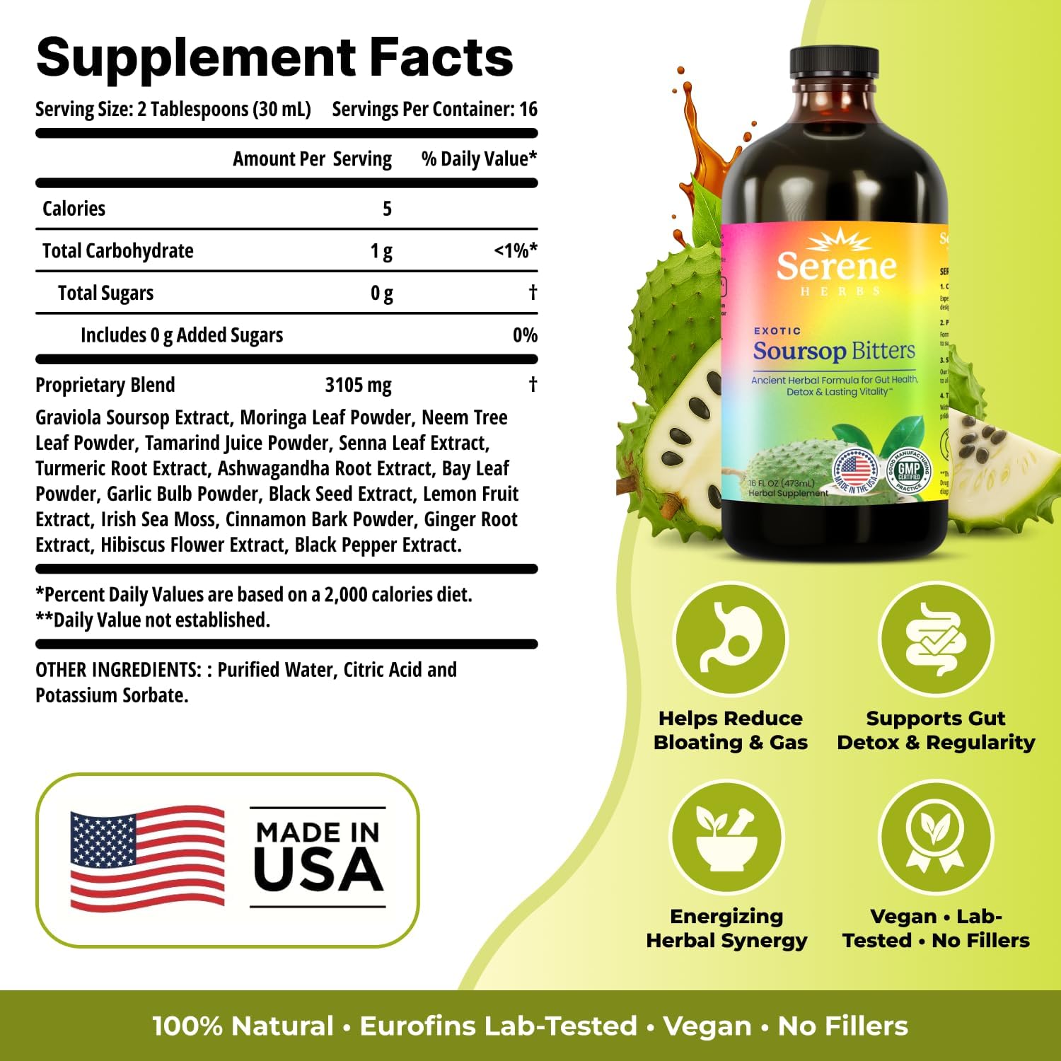 Serene Herbs Soursop Bitters - Key features image