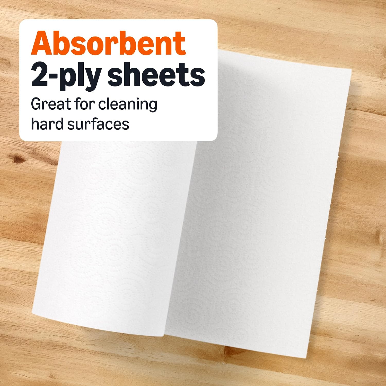 Amazon Basics 2-Ply Flex-Sheets Paper Towels, 12 Basics Rolls = 40 Regular Rolls, Everyday Value with 150 Sheets per Roll, Packaging May Vary — Key Features