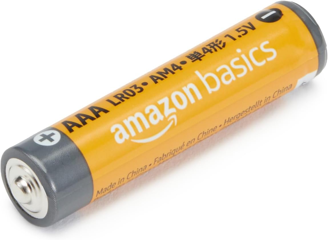 Amazon Basics AAA Long-Lasting Alkaline Batteries, 36-Count, 1.5 Volt, Reliable Performance, 10-Year Shelf Life, Emergency Storage — Key Features