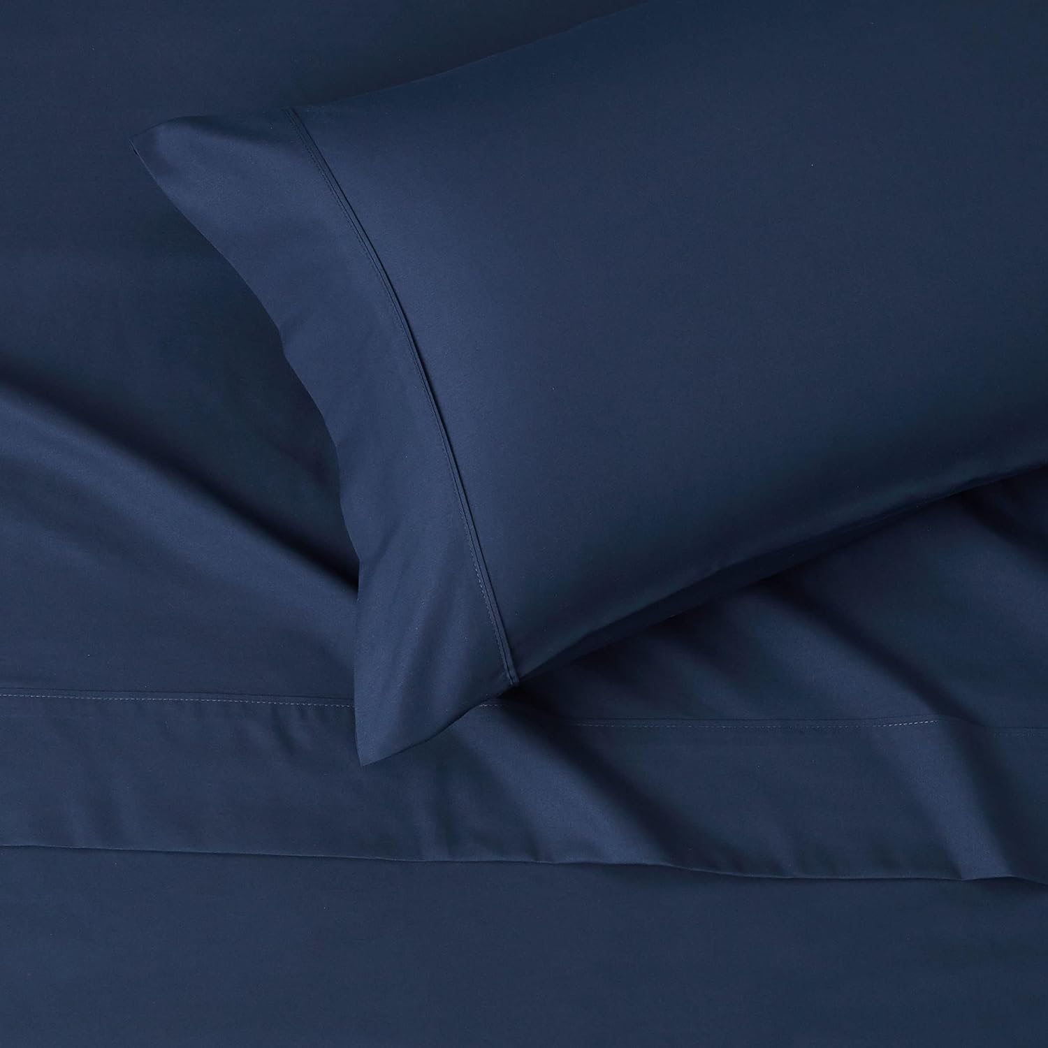 Amazon Basics Lightweight Super Soft Easy Care Wrinkle Free Microfiber 3 Piece Bed Sheet Set with 14-Inch Deep Pockets, Twin, Navy Blue, Solid, Kids, Men & Women Bedding — Key Features