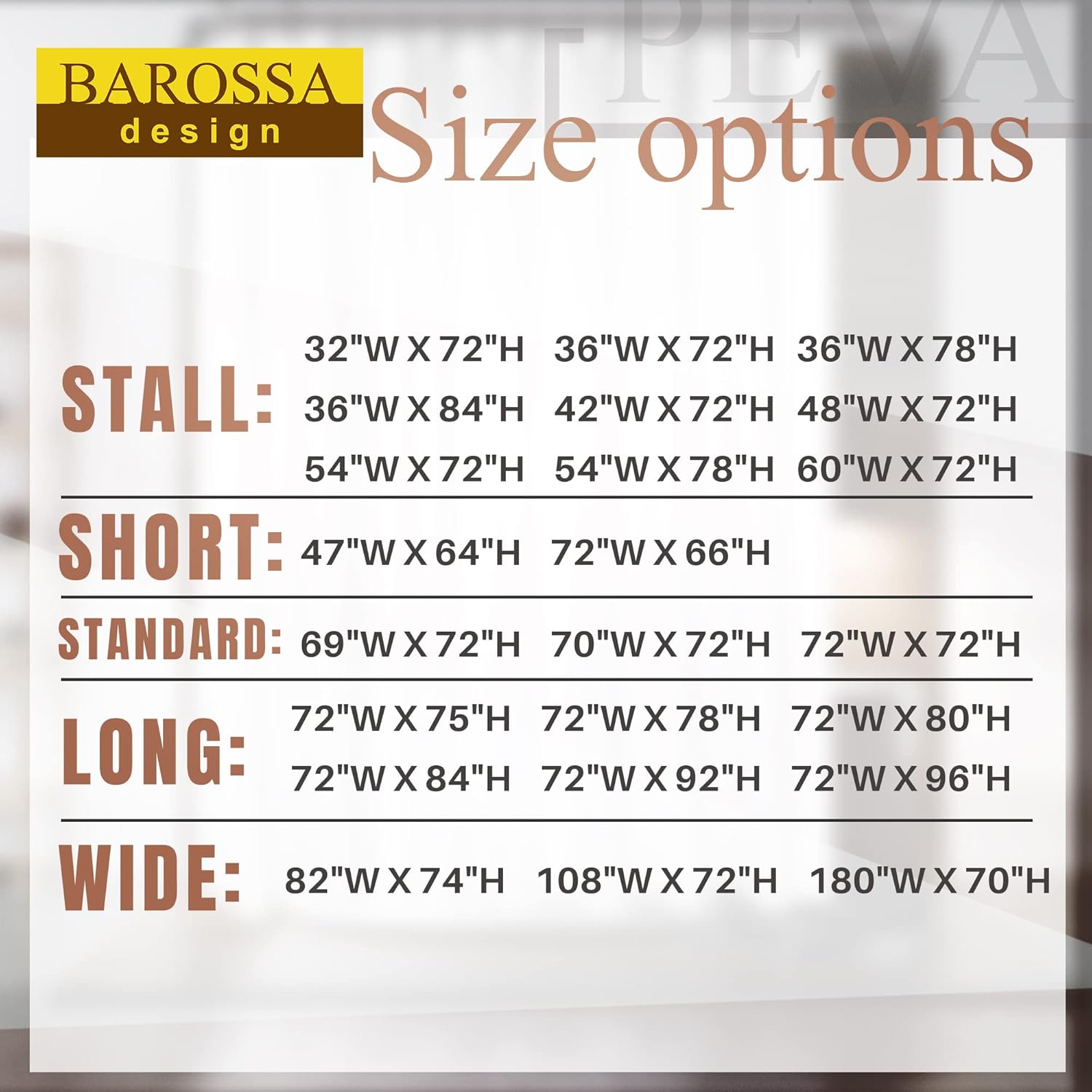 Barossa Design Premium Shower Curtain Liner Standard Size, Clear | Oeko-tex Certified, Rustproof Grommets, 3 Bottom Magnets, Waterproof PEVA, Cute Lightweight Bathroom Curtain — Who This Product Is For