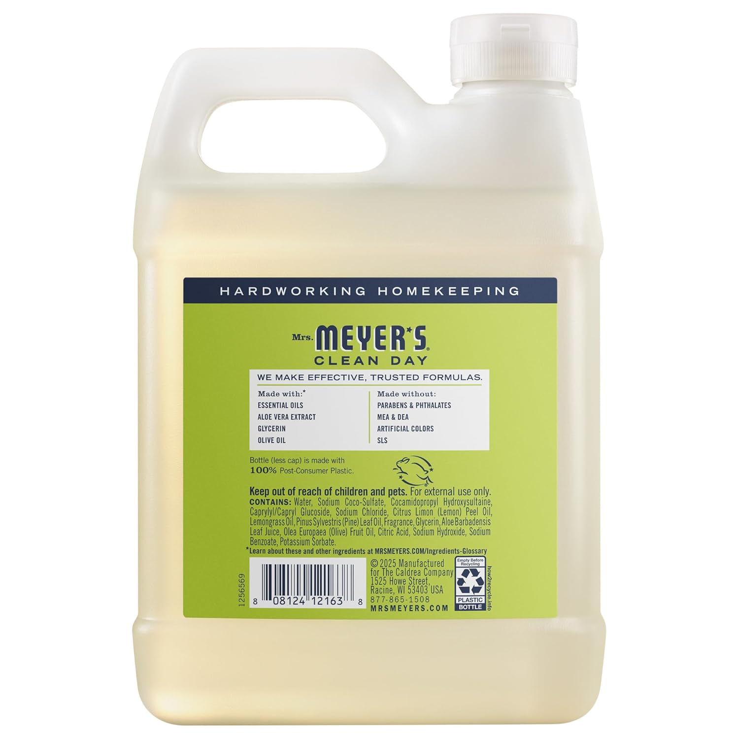 Mrs. Meyer's Clean Day, Hand Soap Refill, Lemon Verbena Scent, 33 Fl Oz — Overview