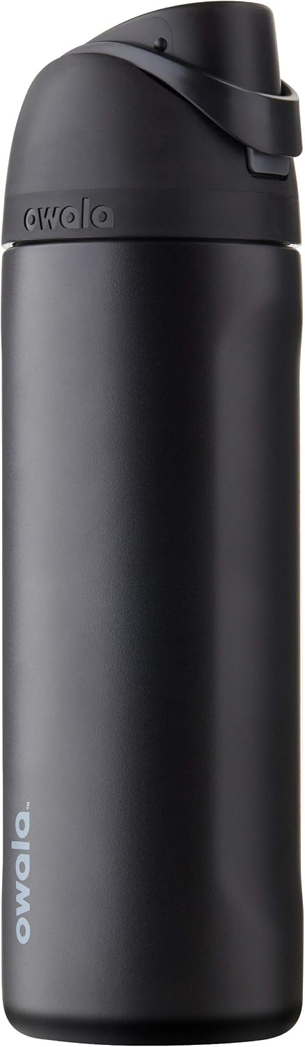 Owala FreeSip Stainless Steel Water Bottle 24 oz Very, Very Dark