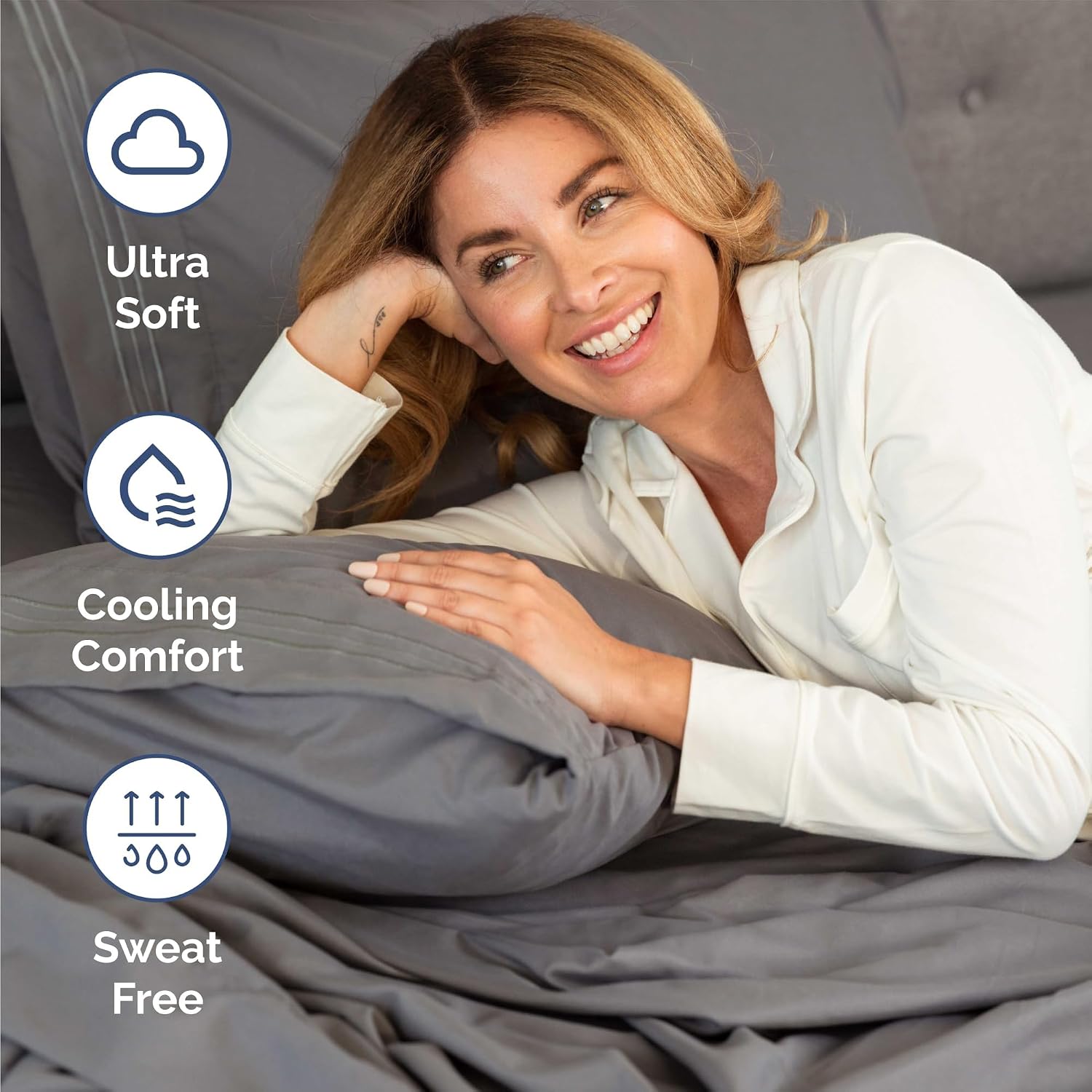 Queen Size 4 Piece Sheet Set - Breathable & Cooling Sheets - Dark Grey — Real-World Performance