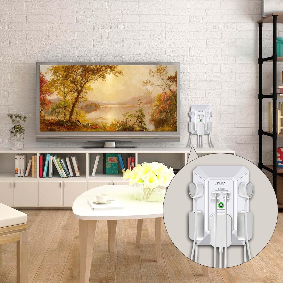 Wall Charger, Surge Protector, QINLIANF 5 Outlet Extender with 4 USB Charging Ports, 3-Sided 1680J Power Strip Multi Plug Adapter Spaced for Home Travel Office — Real-World Performance