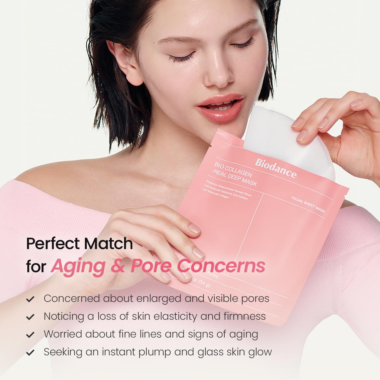 BIODANCE Bio-Collagen Real Deep Mask, Hydrating Overnight Hydrogel Face Mask, Pore Minimizing, Elasticity, Plumping, Travel Essentials & Self Care Gifts for Women, Korean Skin Care | 1.19oz(34g) x 4ea — Pros and Trade-Offs