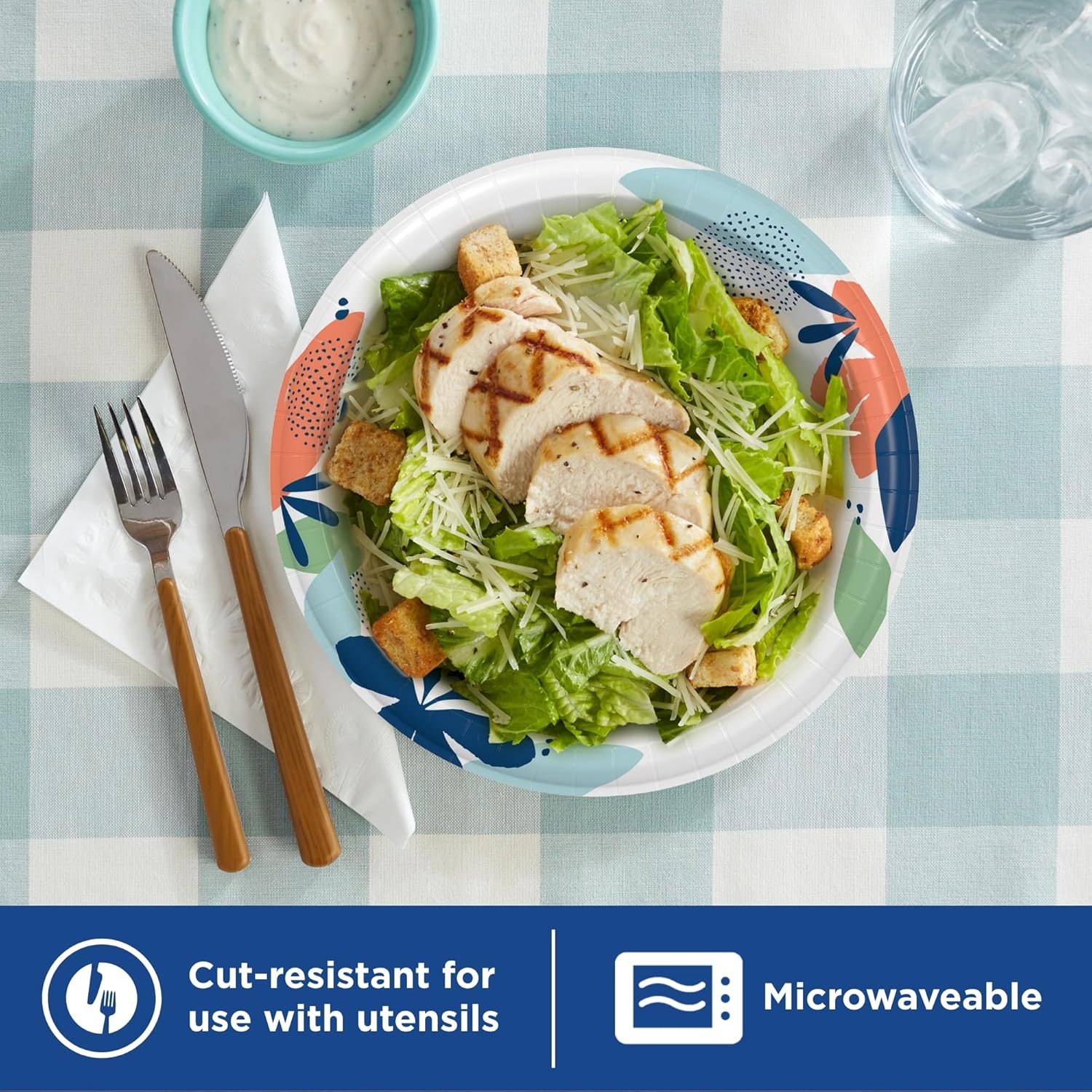 Dixie Paper Plates 8.5 Inch, 90 Count, Disposable Plates — Ease of Use and Maintenance