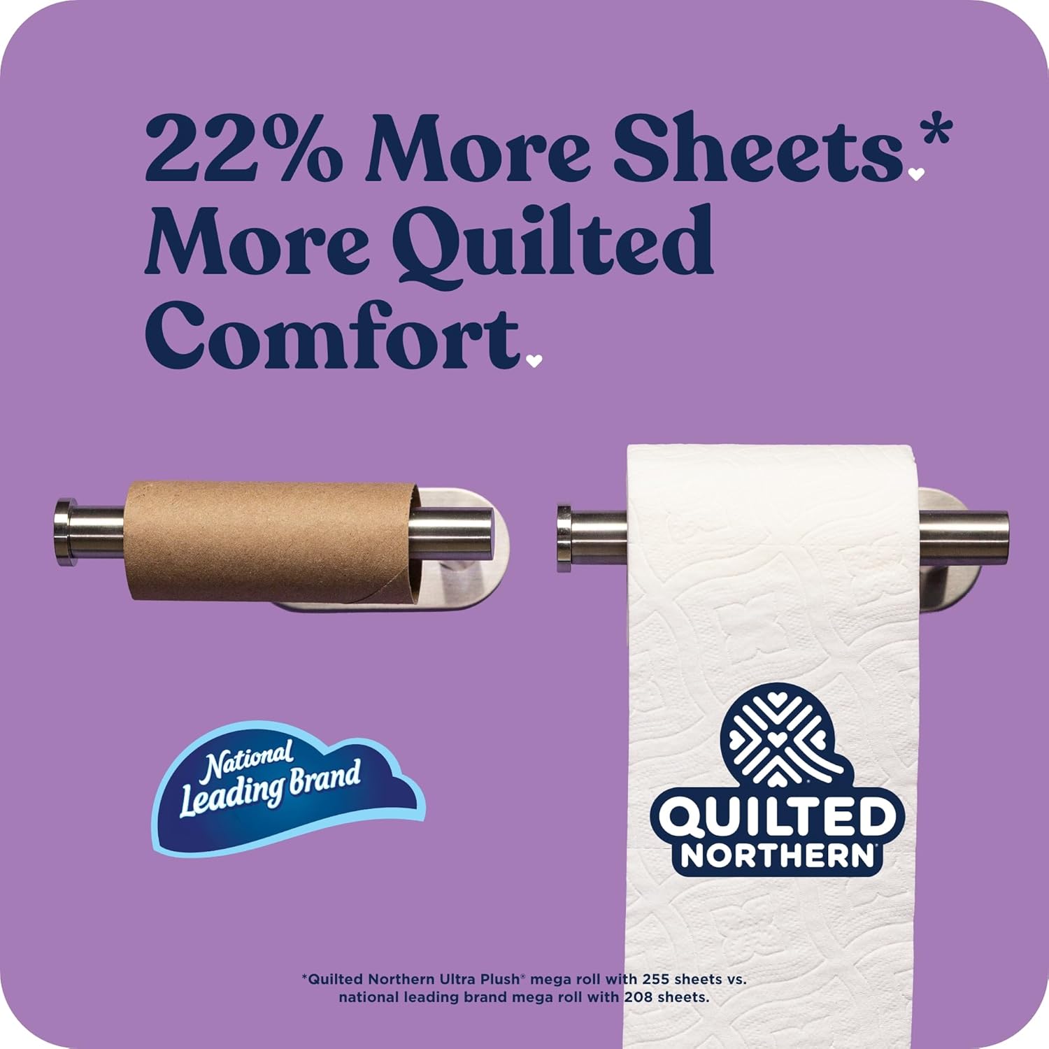 Quilted Northern Ultra Plush Toilet Paper, 6 Mega Rolls = 24 Regular Rolls — Key Features