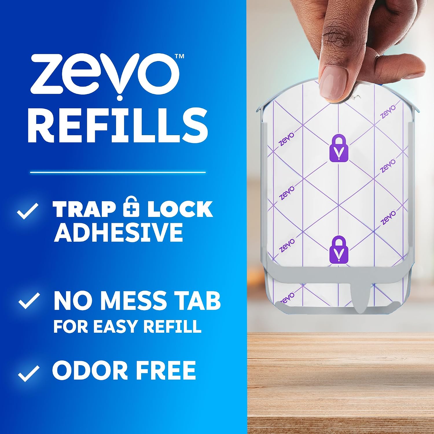 Zevo Flying Insect Trap Refill Cartridges for Fruit Flies & Gnats, 4 Count — Key Features