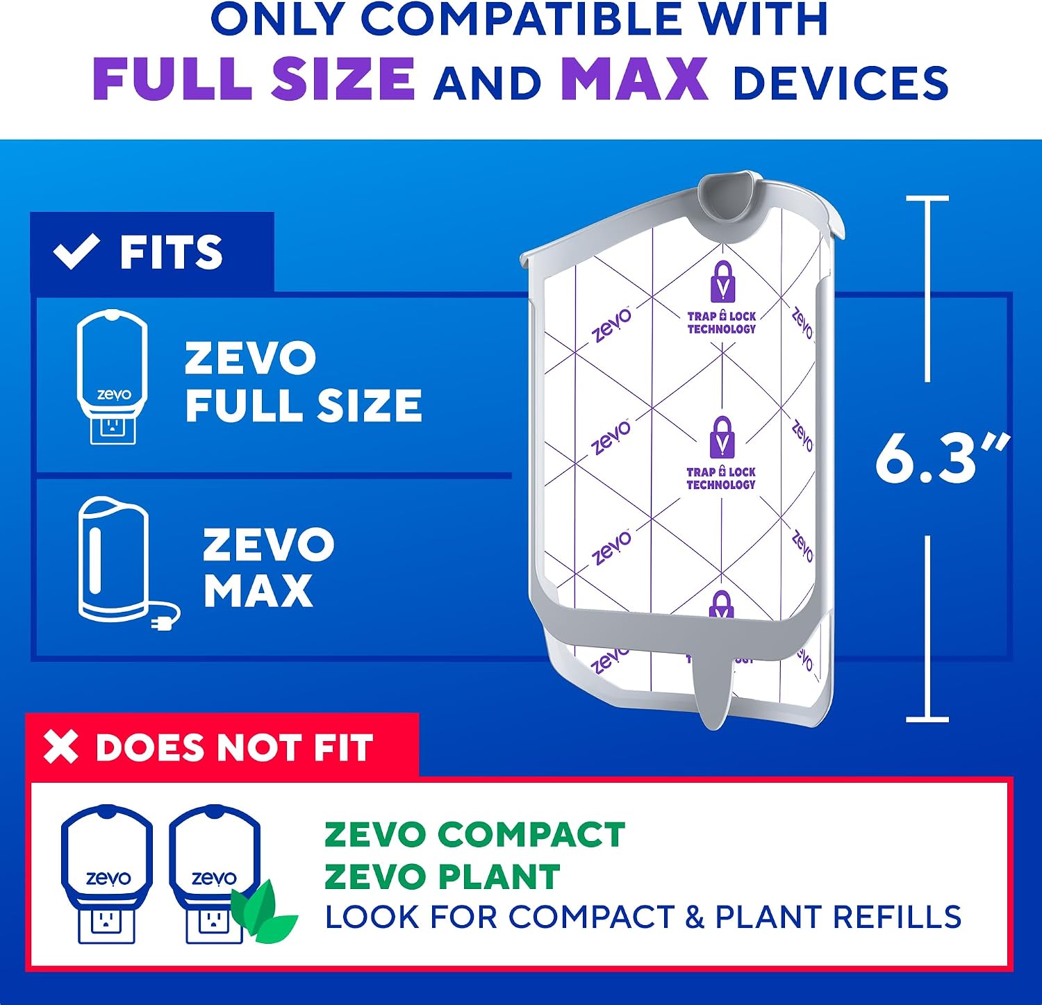 Zevo Flying Insect Trap Refill Cartridges for Fruit Flies & Gnats, 4 Count — Overview