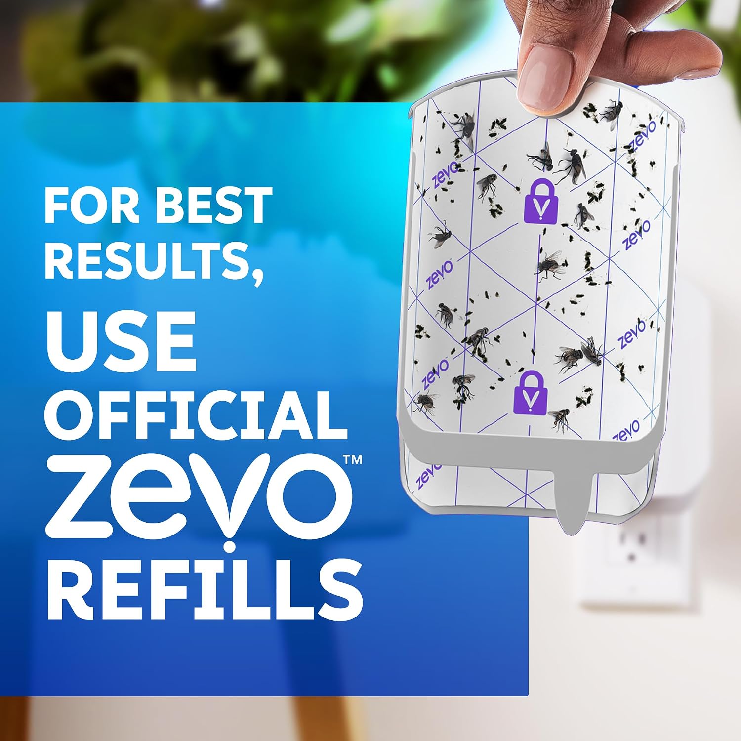 Zevo Flying Insect Trap for Fruit Flies & Gnats, 1 Plug-in Base & 1 Refills — Ease of Use and Maintenance