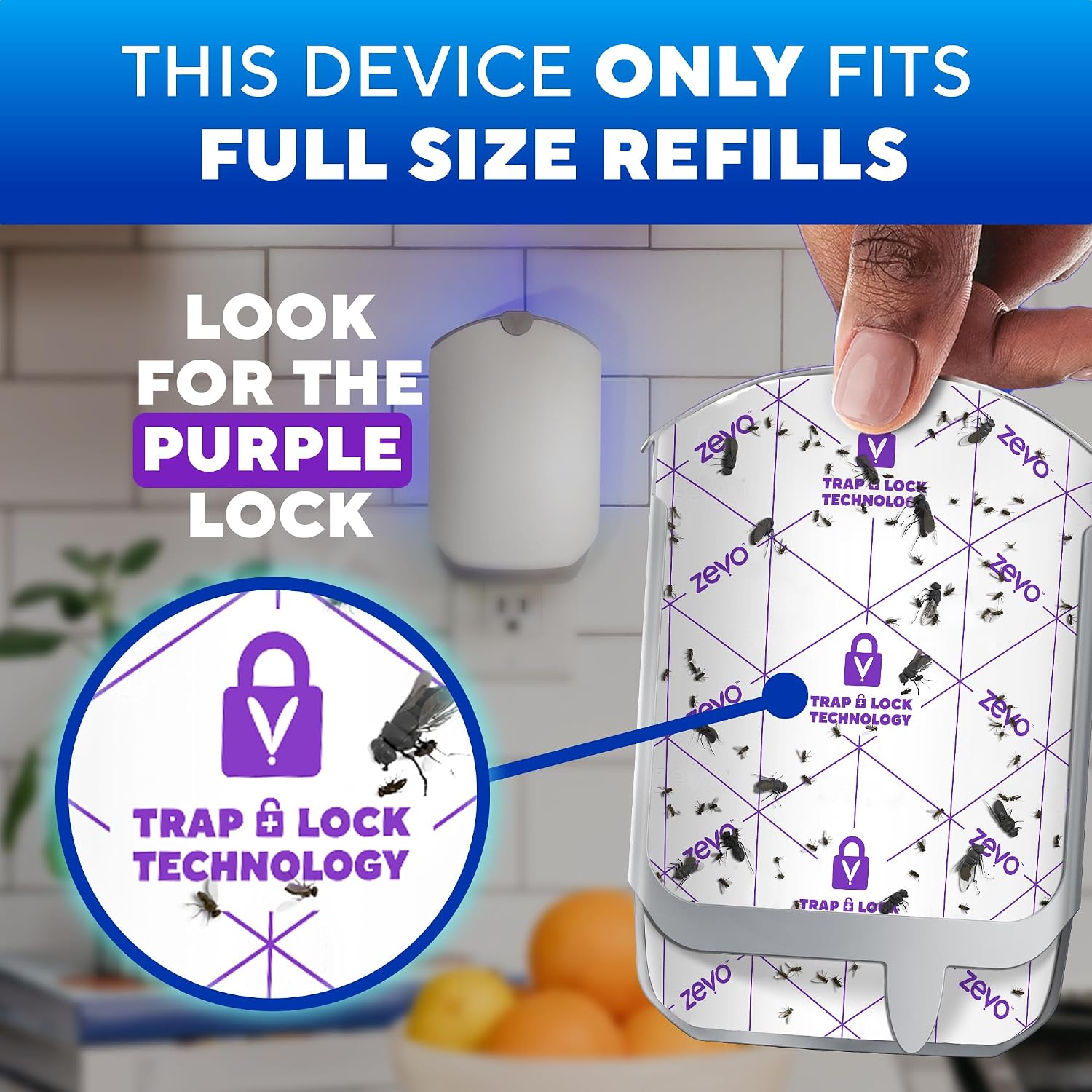 Zevo Flying Insect Trap for Fruit Flies & Gnats, 1 Plug-in Base & 1 Refills — Real-World Performance