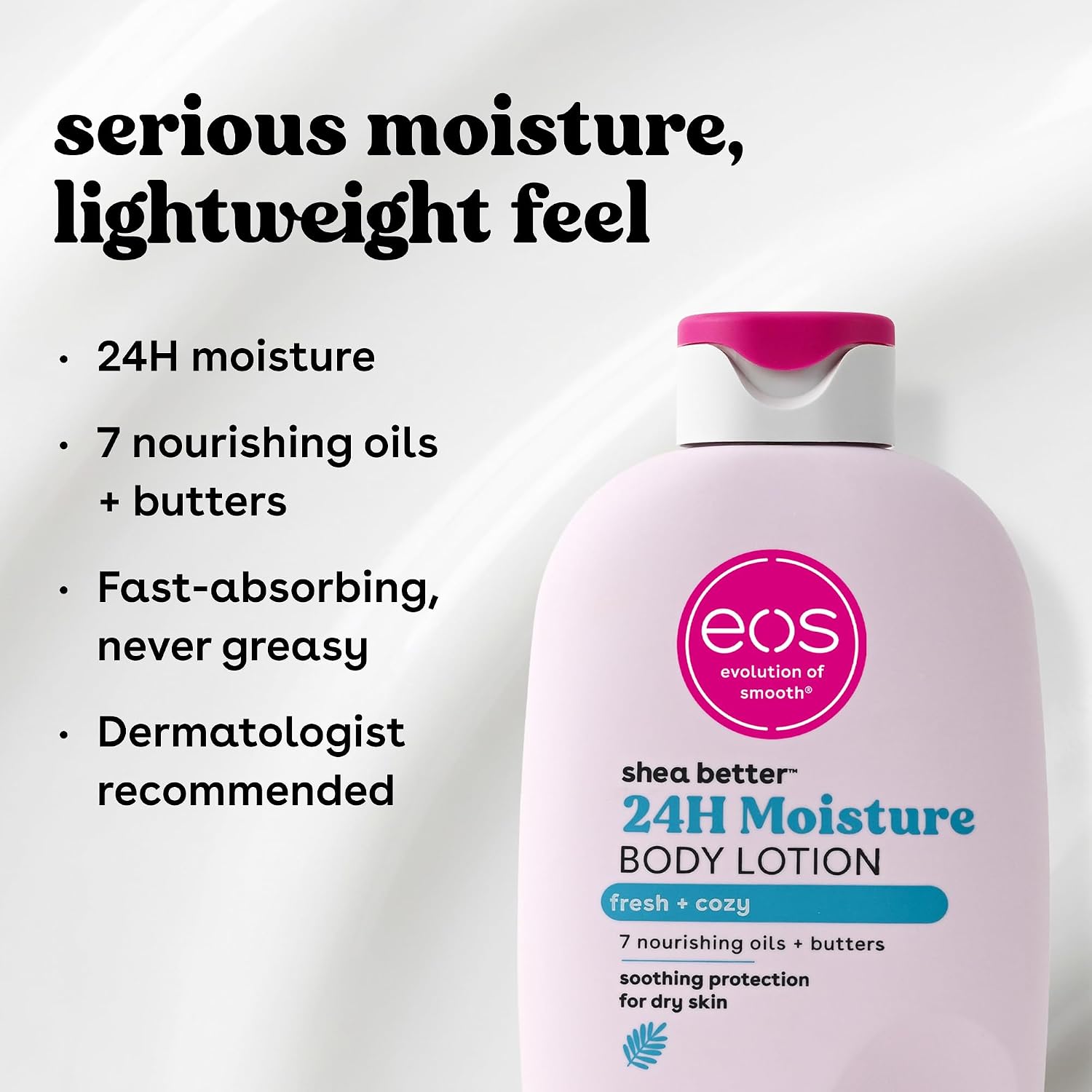 eos Natural Shea Better Body Lotion, Fresh & Cozy, 16 fl oz — Ease of Use and Maintenance