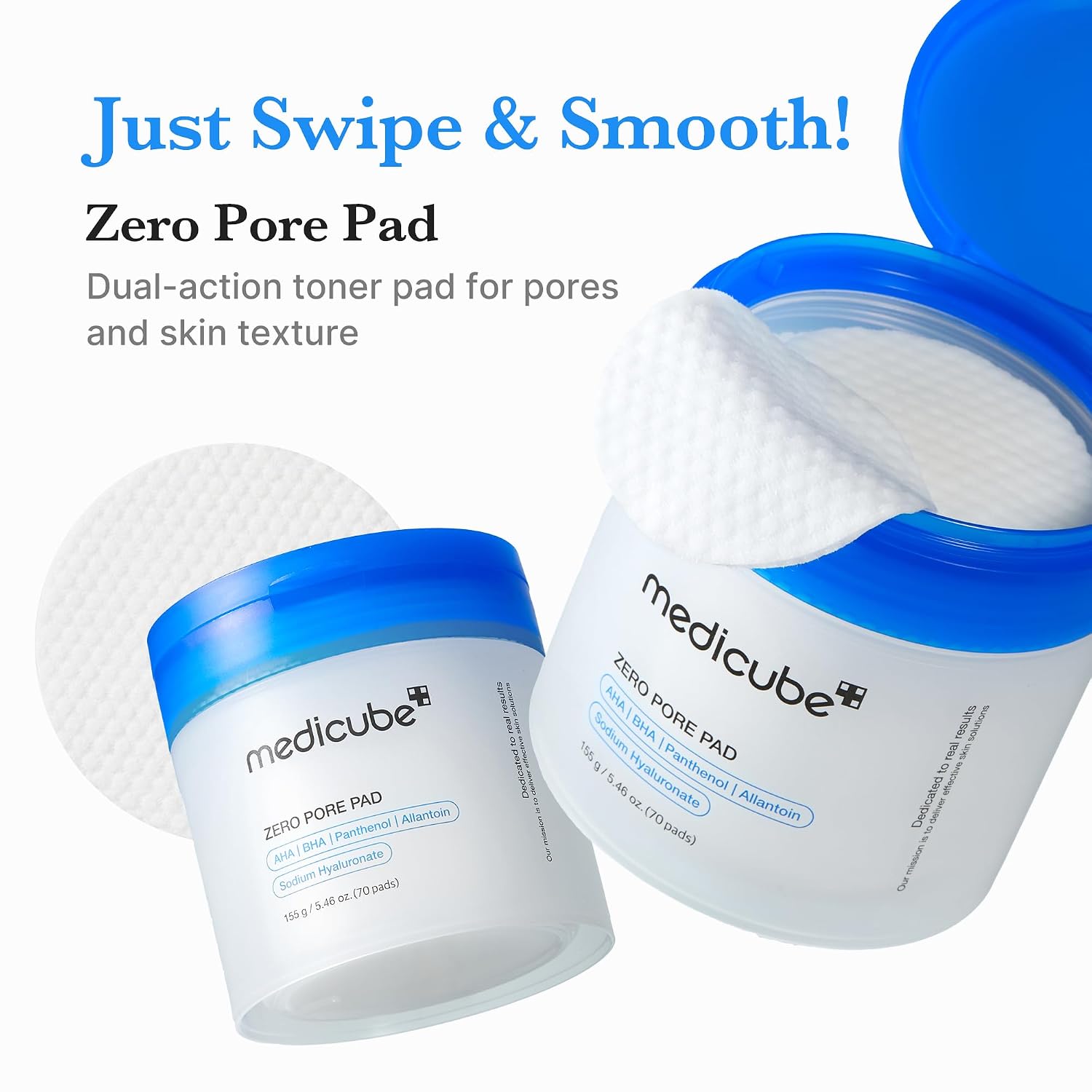 medicube Toner Pads Zero Pore Pad 2.0 for Exfoliation and Pore Care — Key Features