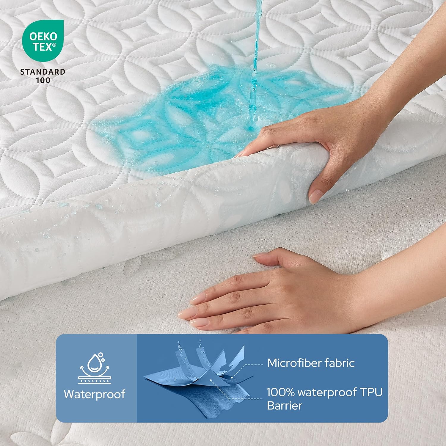 BEDLORE Waterproof Mattress Protector, Queen Size Mattress Pad Noiseless — Key Features