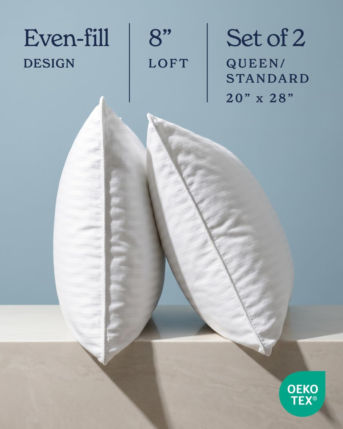 Beckham Hotel Collection Bed Pillows Standard/Queen Size Set of 2 — Ease of Use and Maintenance