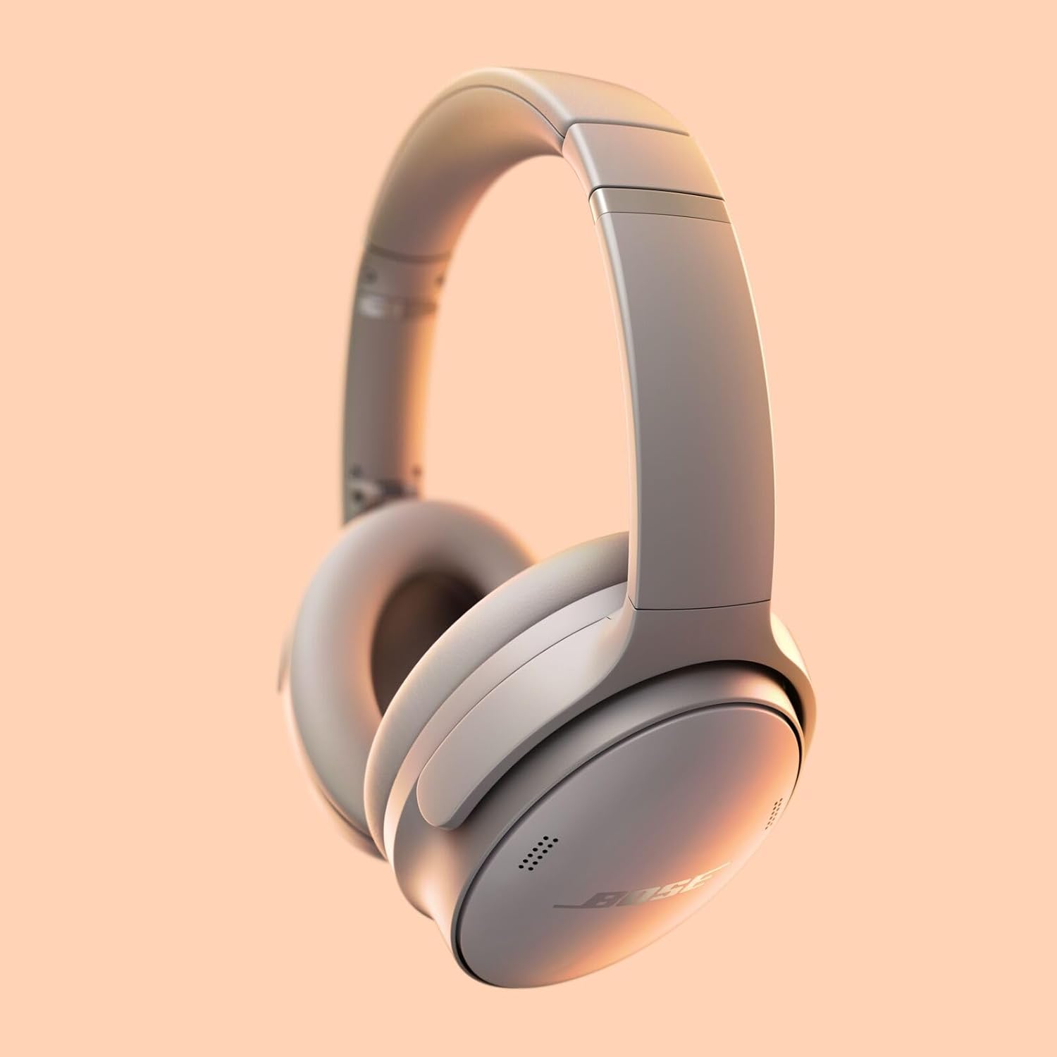 Bose QuietComfort Headphones - Wireless Bluetooth Headphones, Active Over Ear Noise Cancelling and Mic, USB-C Charging, Deep Bass, Up to 24 Hours of Playtime, Sandstone — Overview