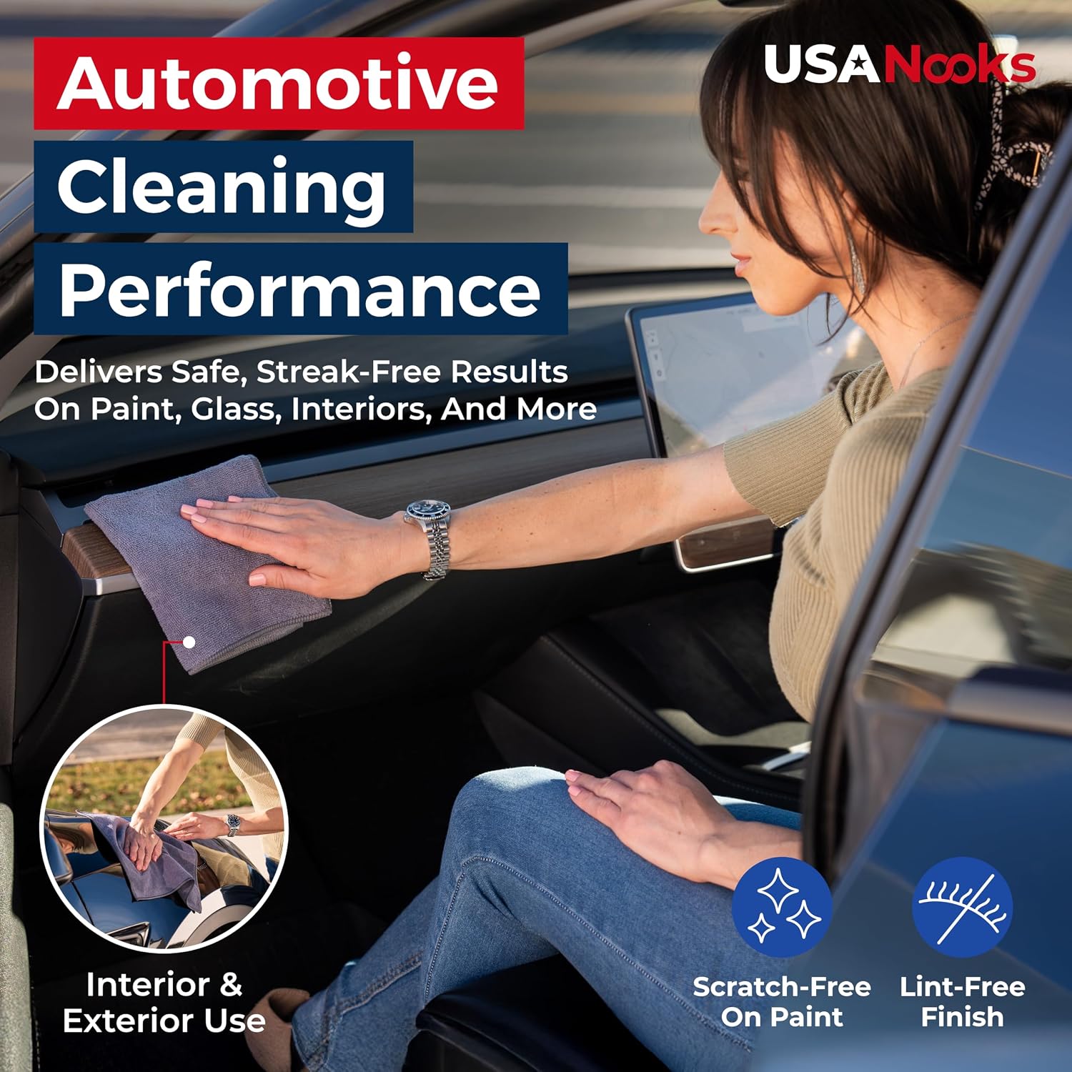 USANOOKS Microfiber Cleaning Cloth Grey - 12 Pcs (12.5"x12.5") - High Performance - 1200 Washes, Ultra Absorbent Microfiber Towel Weave Grime & Liquid for Streak-Free Mirror Shine - Car Washing Cloth — Pros and Trade-Offs
