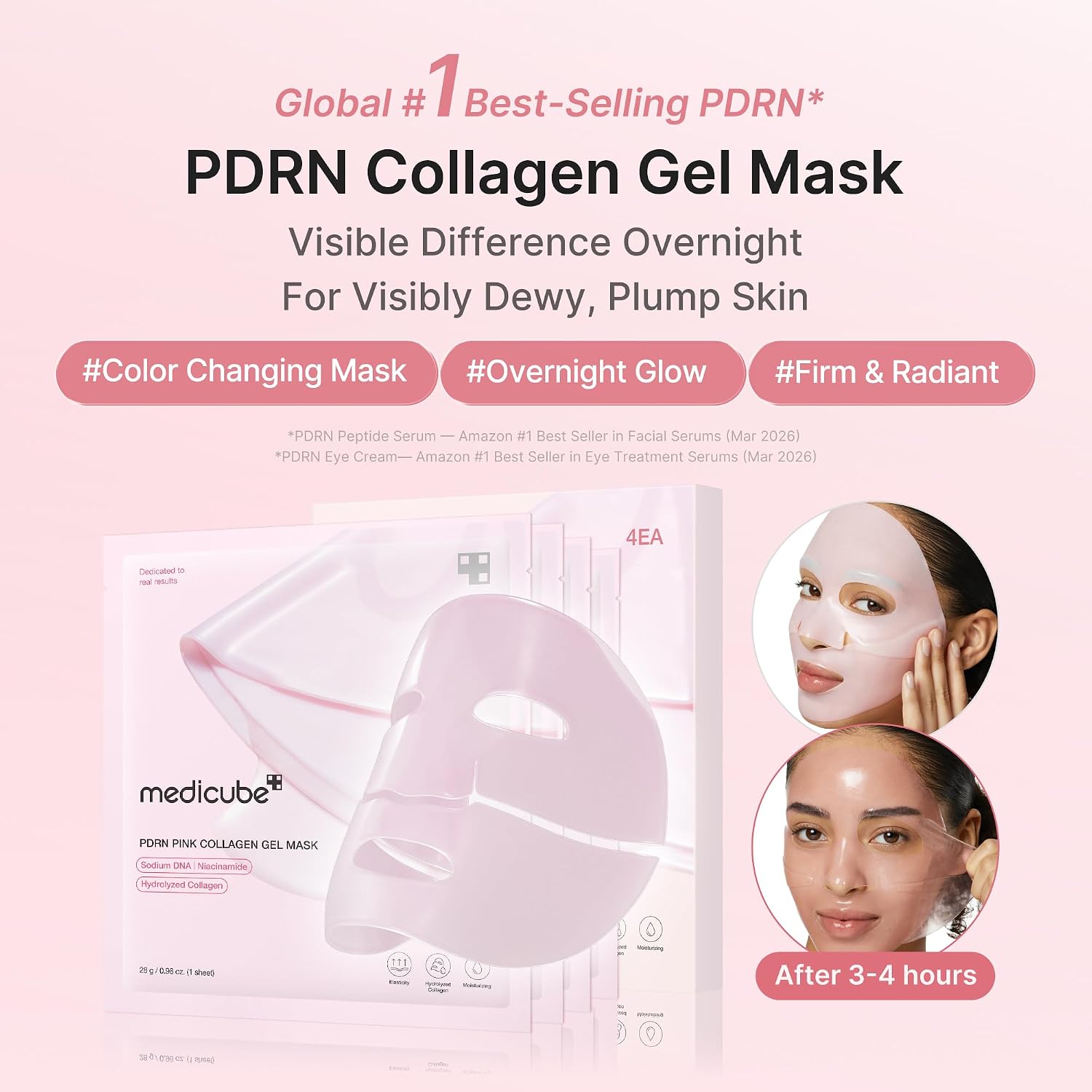 medicube Jelly Gel Mask with Salmon DNA PDRN Pink Collagen, Plump & Hydrate — Overview